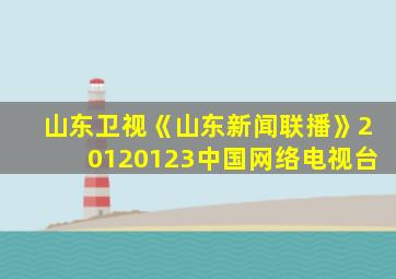 山东卫视《山东新闻联播》20120123中国网络电视台